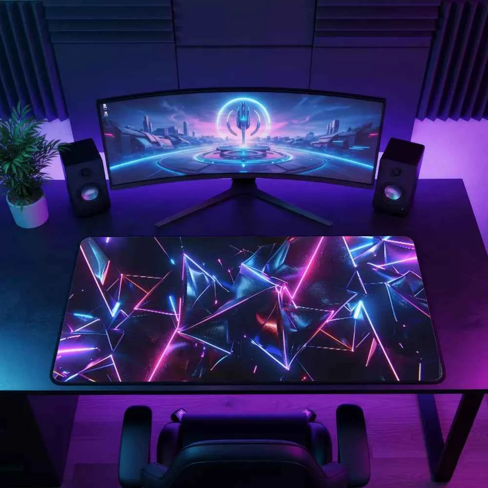 Tapis de souris XXL - Néon violet et Bleu