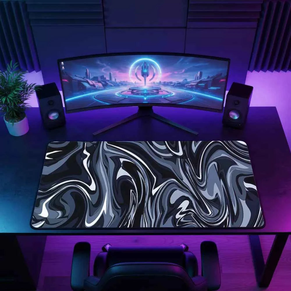 tapis de souris xl noir et vert