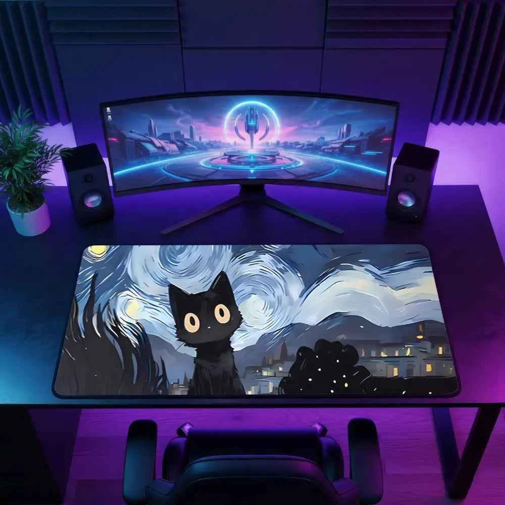 tapis de souris xxl chat art