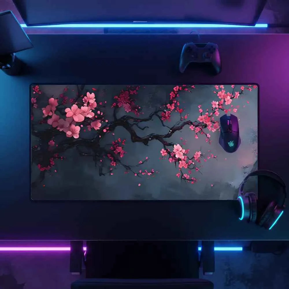 tapis de souris xxl fleur japonaise