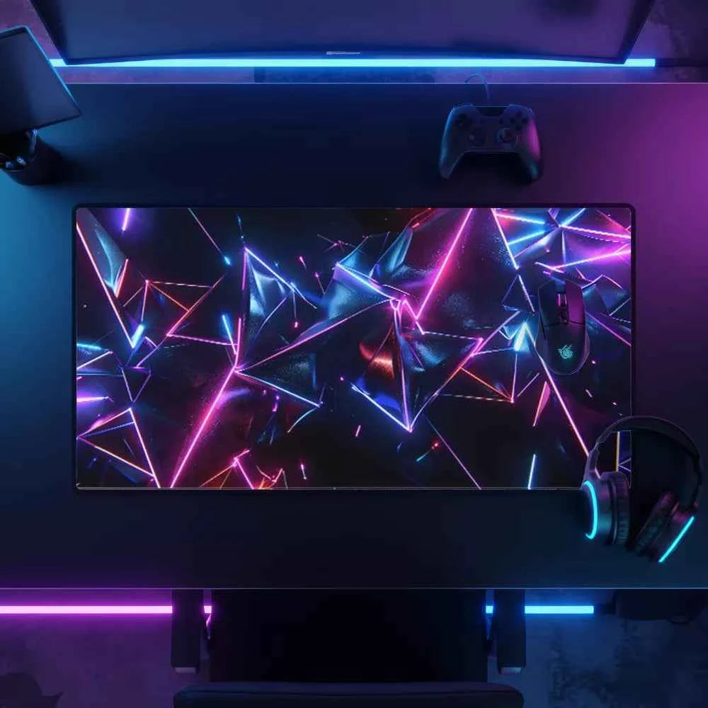 meilleur tapis de souris forme néon violet et bleu