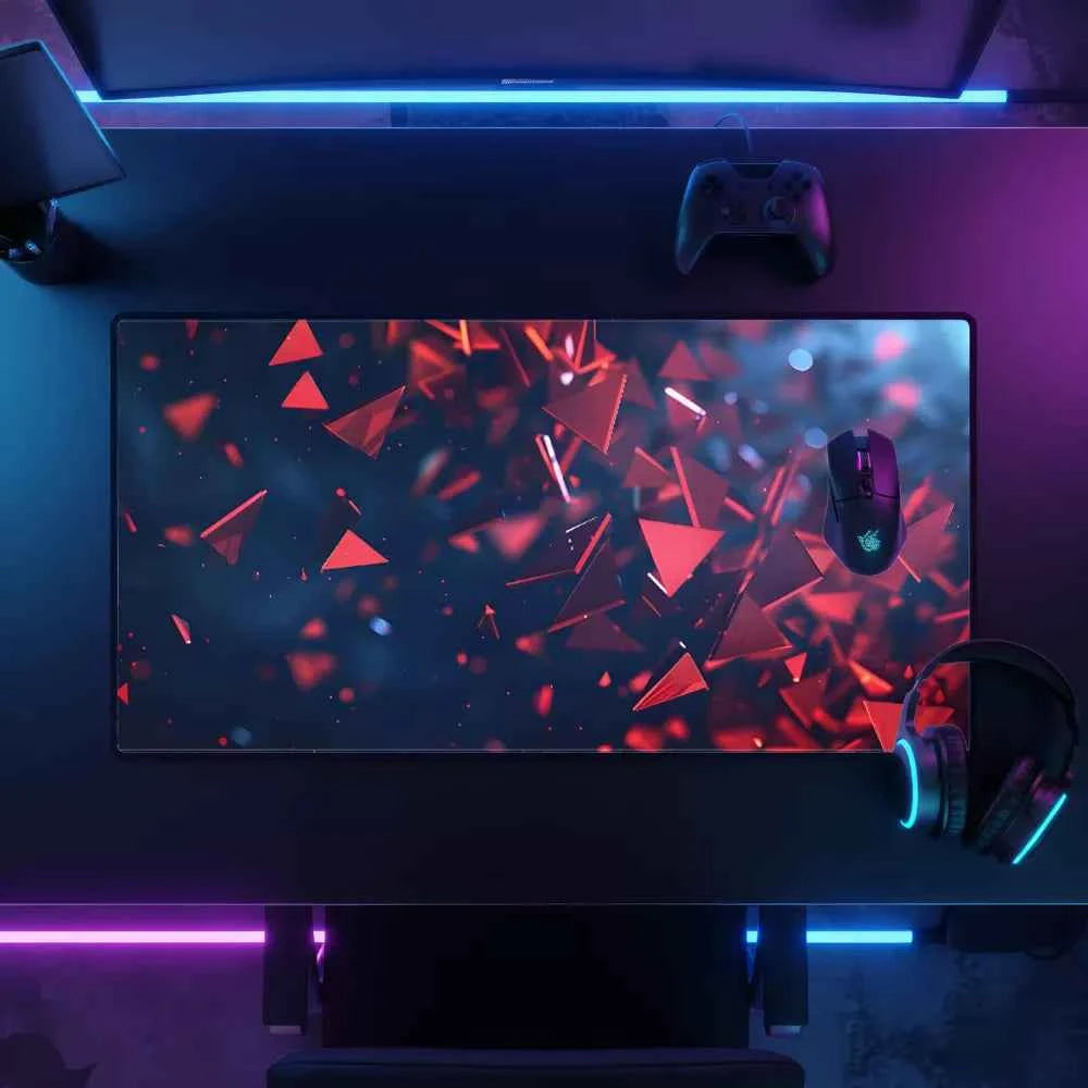 Tapis de souris 900x400 XXL - Formes 3D éclats