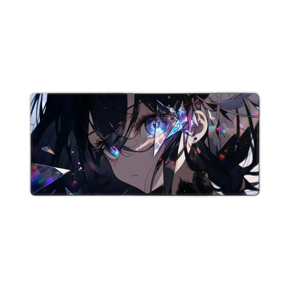 tapis de souris xxl gamer fille aux yeux crystal
