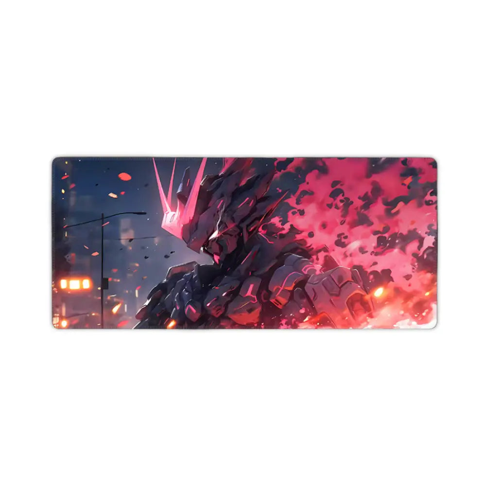 tapis de souris xxl mecha rouge sanguinaire
