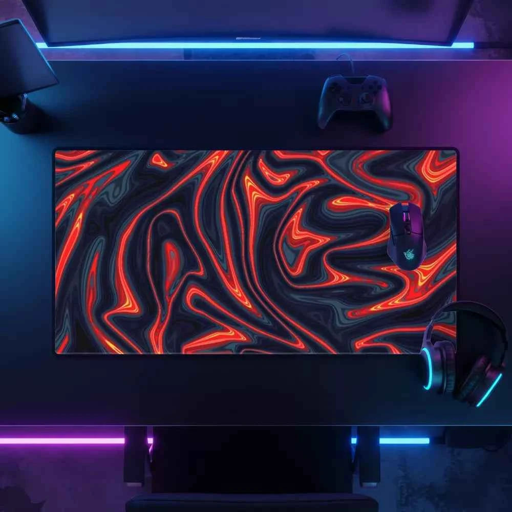 tapis de souris xxl rouge et noir pour gamer
