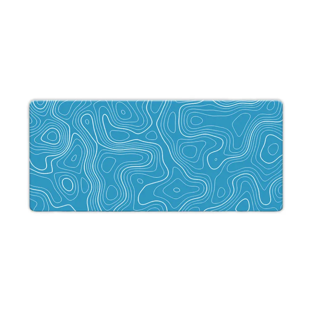 tapis de souris xxl topographique bleu