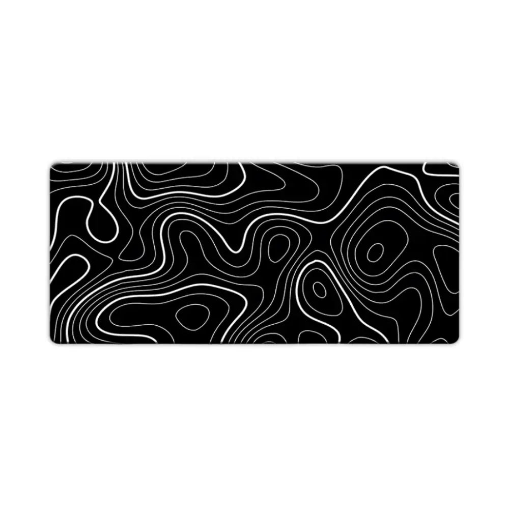 tapis de souris xxl topographique noir
