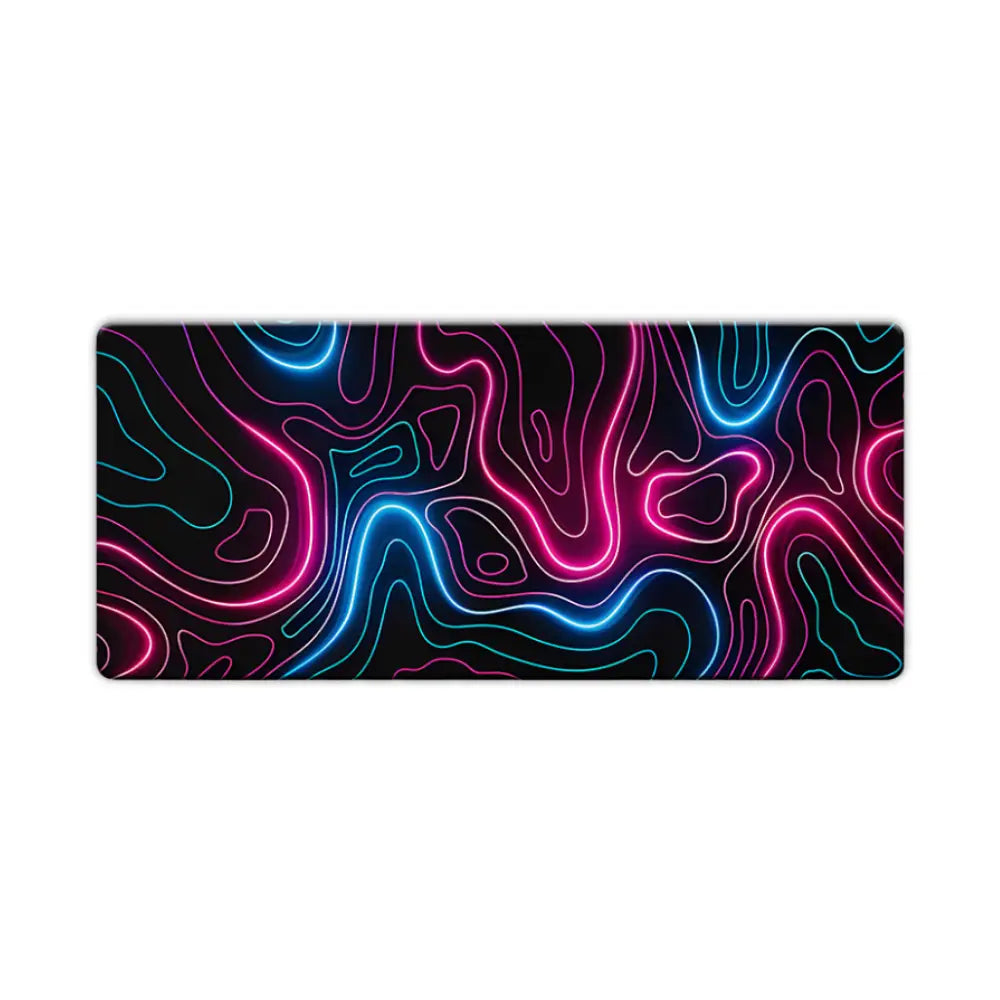 tapis de souris xxl topographie rouge et bleu