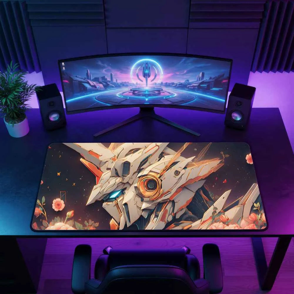 Tapis de souris XXL - Mecha Blanc V2