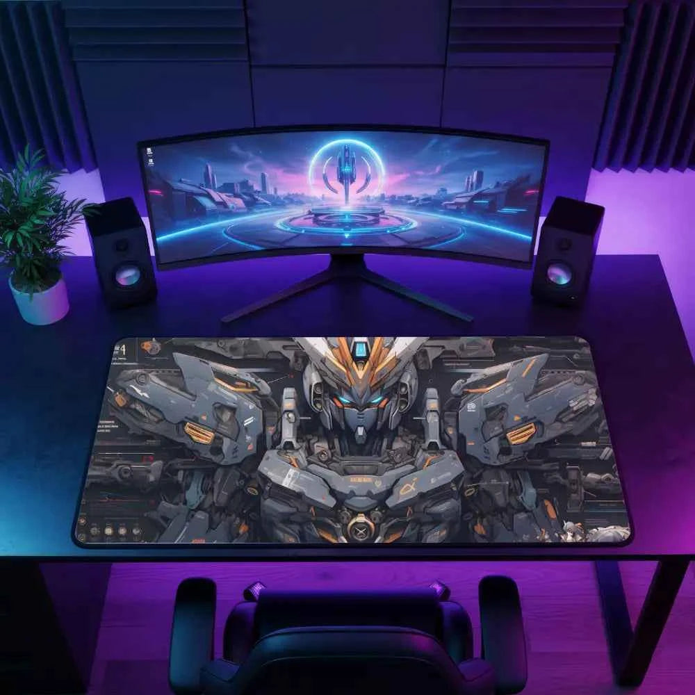 Tapis de souris XXL - Mecha gris