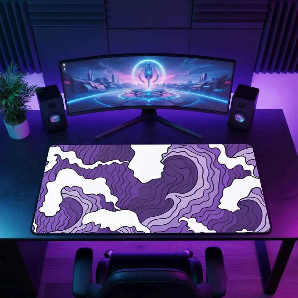 tapis de souris xxl vague violette