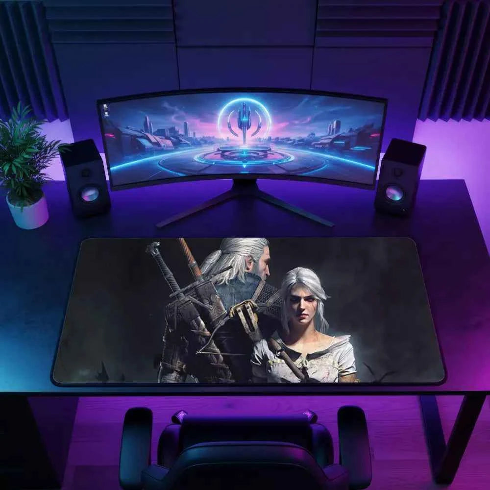 tapis de souris xxxl Geralt et Ciri
