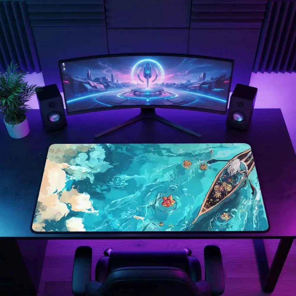 tapis de sours fille au radeau